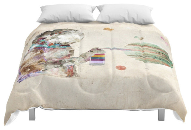 Society6 Space Graffiti Comforter Contemporary Comforters And