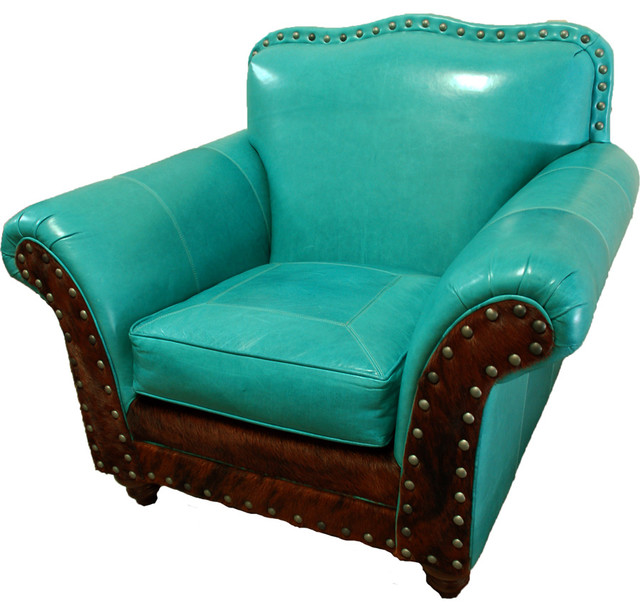 "Albuquerque" turquoise Club Chair - Contemporary - Armchairs And