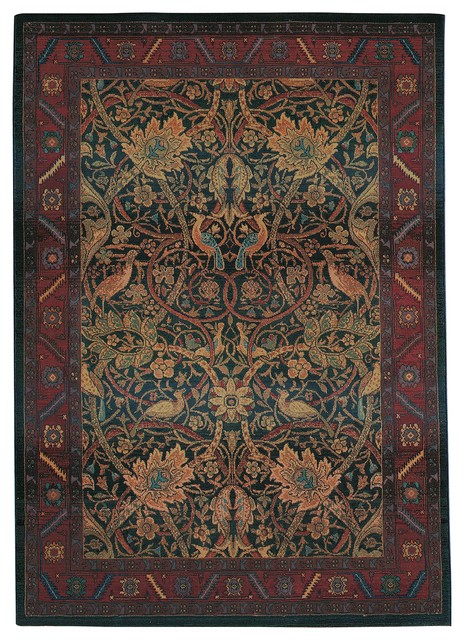 Oriental Weavers Kharma Fl Red Blue Rug Traditional Hall