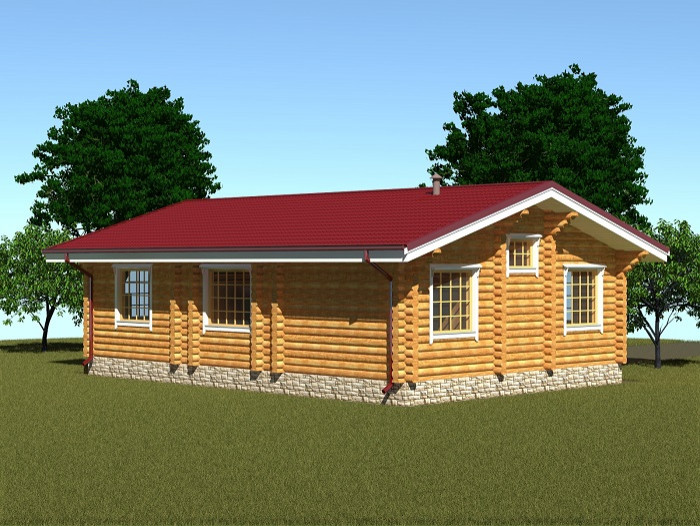 Проект дома из оцилиндрованных бревен №279