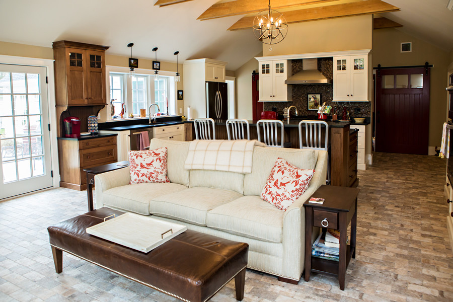 Inspiration for a rustic kitchen remodel in Boston