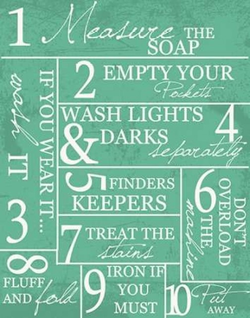 "Laundry Rules" Print, 11"x14"