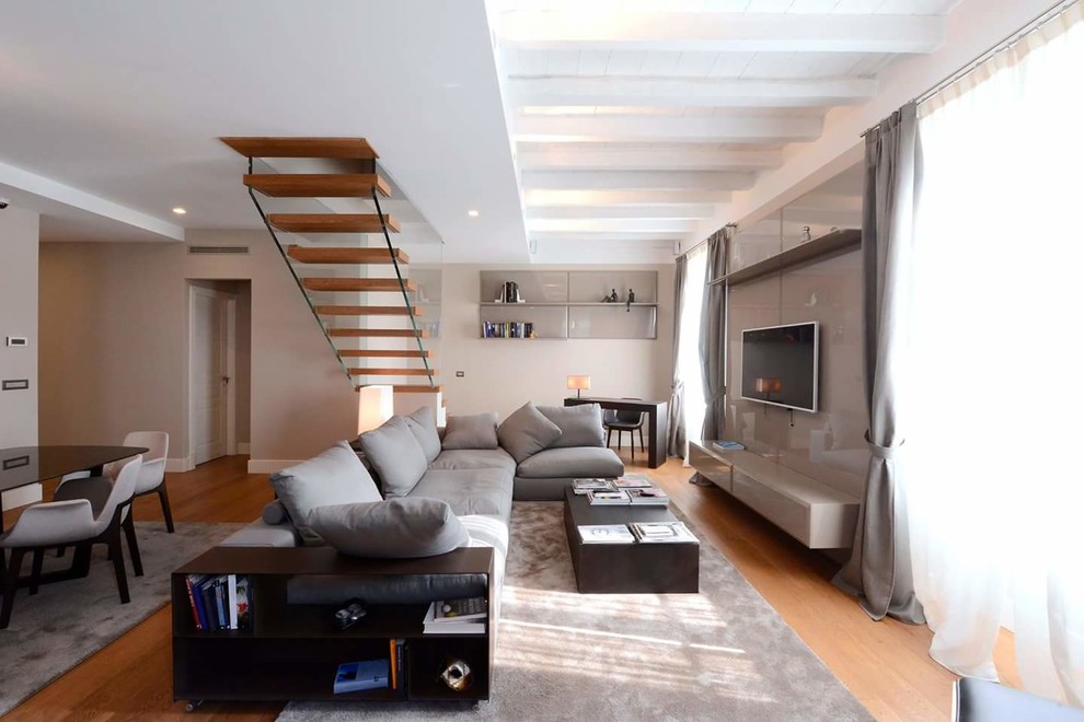 Casa fronte Arco Sempione Contemporary Living Room Milan by