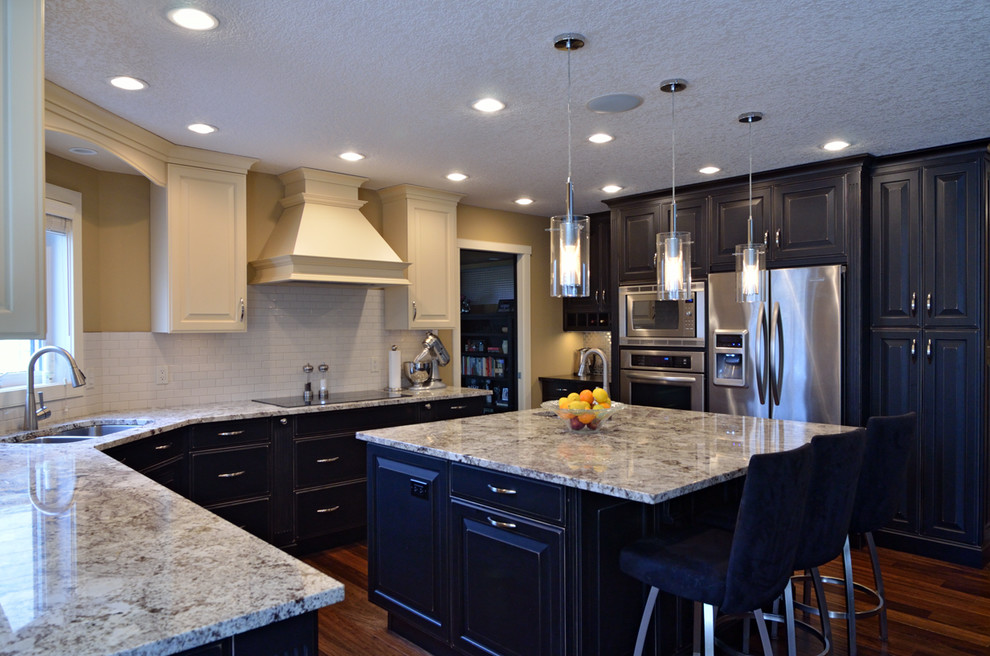 Transitional kitchen photo in Calgary