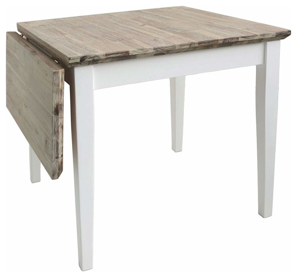 Square Extended Table, Hardwood With Oak Finished Top ...