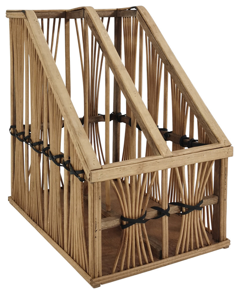 Woven 8x13H Magazine Rack, Natural Tropical Magazine Racks by