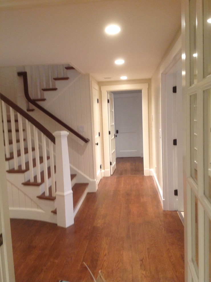 Transitional basement photo in Boston