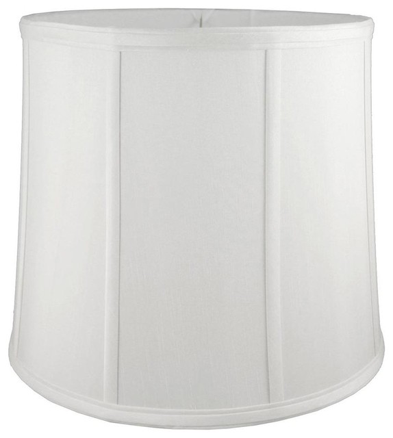 Round Drum Lampshade in White (6 in. Diam x 5.5 in. H)