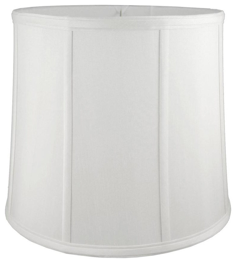 Round Drum Lampshade in White (6 in. Diam x 5.5 in. H)