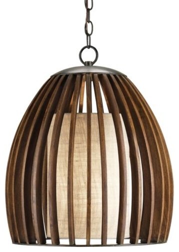 Carina Wood And Burlap Slat Mid Century Style Bell Pendant Lamp Carina Wood And Burlap Slat Mid Century Style Bell Pendant Lamp