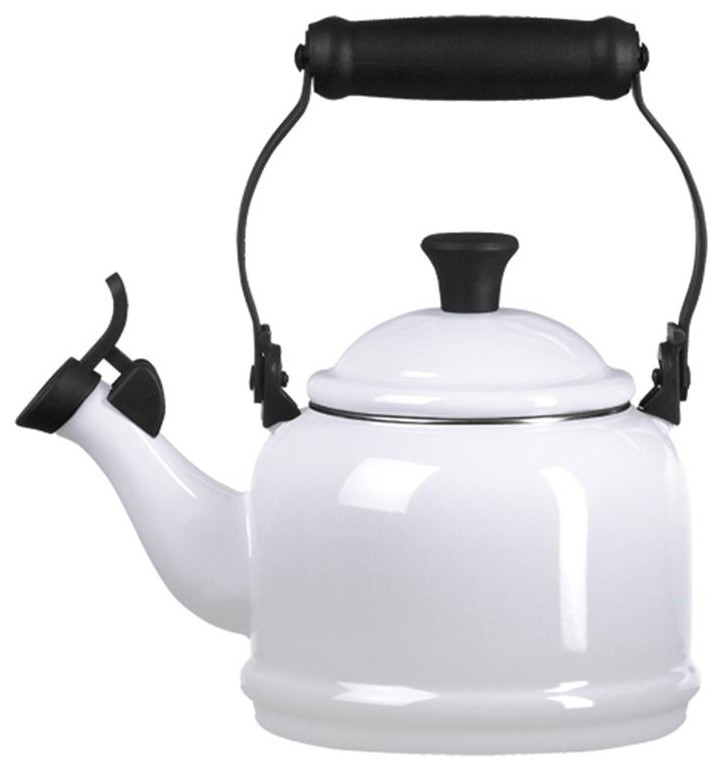 Le Creuset Marine, Enamel On Steel 1.25Quart Demi Tea Kettle Traditional Kettles by Chef