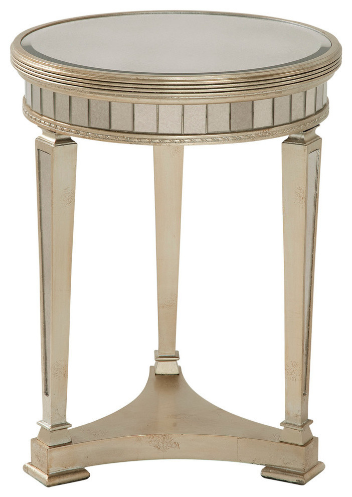 Borghese Mirrored Round End Table