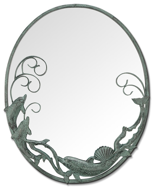 Dolphin Trio Mirror Beach Style Wall Mirrors by SPI Houzz