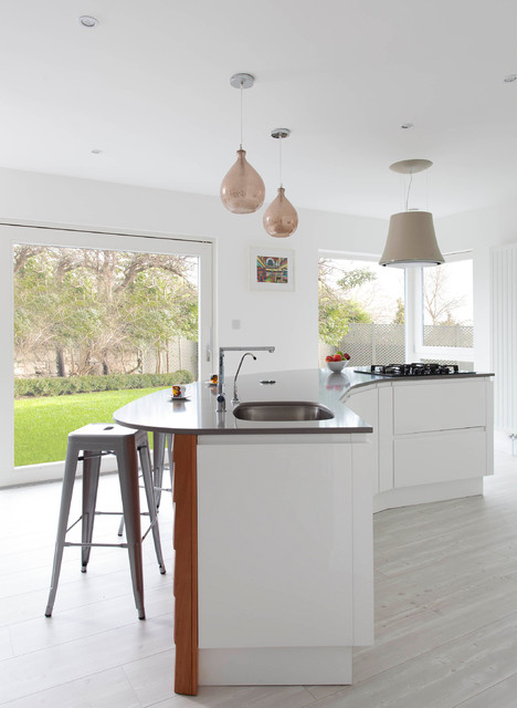 White Gloss & Cedar contemporary-kitchen