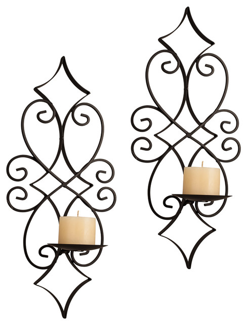 Danya B Casablanca Candle Sconces, Set of 2 - Mediterranean - Wall ...