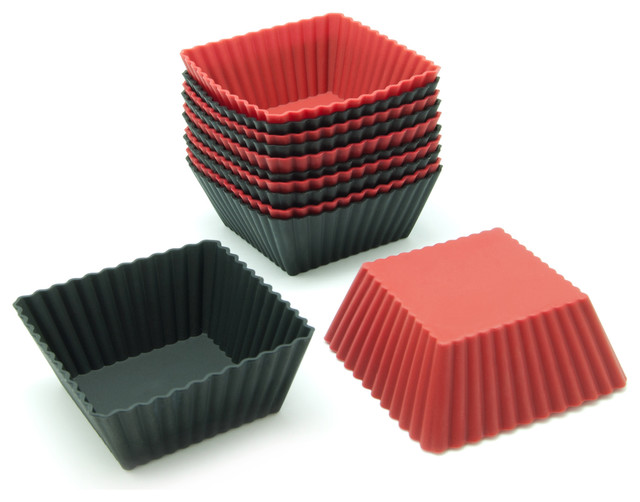 Freshware 12Pack Silicone Square Baking Cup Modern Baking Cups
