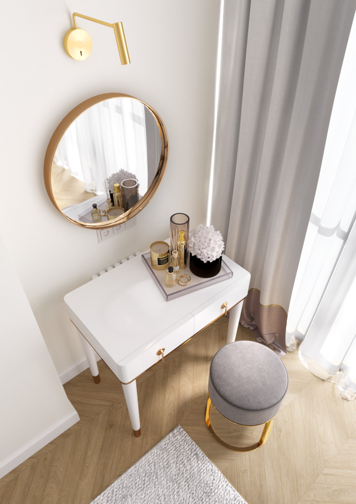 Визуализация спальни 36м2