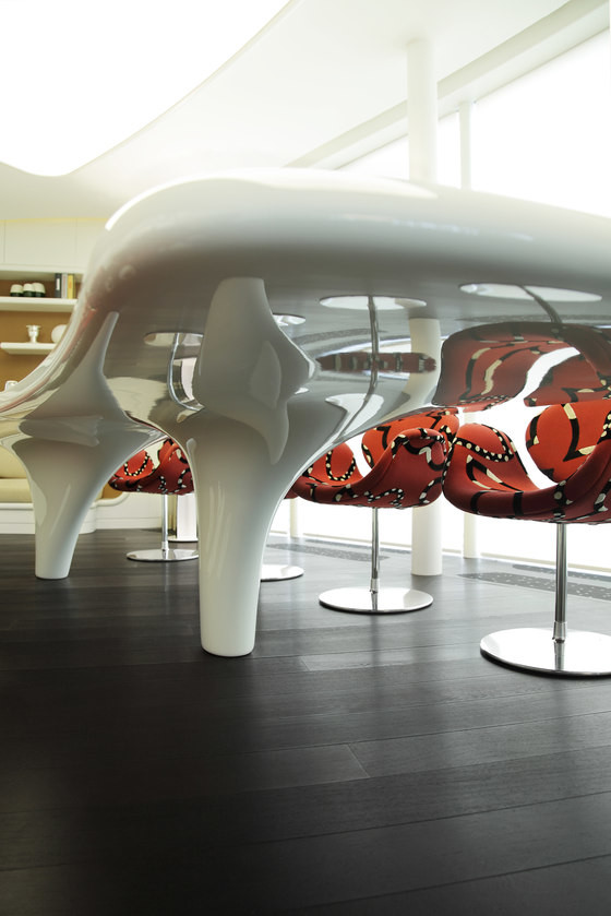 Artifort Little Tulip Chairs in St. Petersburg Penthouse