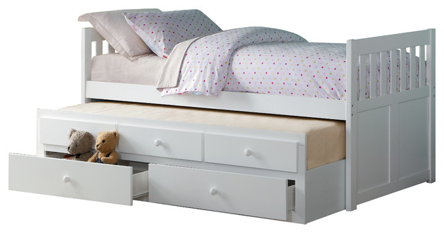 twin bed trundle storage