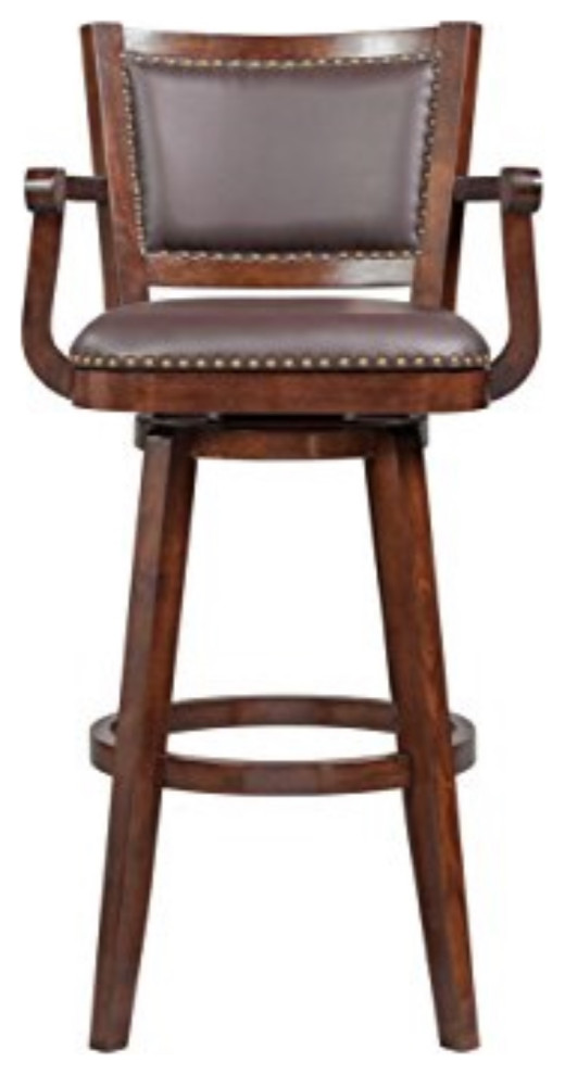 Broadmoor Swivel Extra Tall Barstool, Cappuccino Transitional Bar