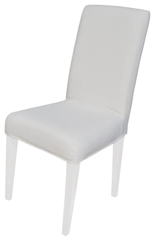 Couture Covers Parsons Chair Cover, Pure White