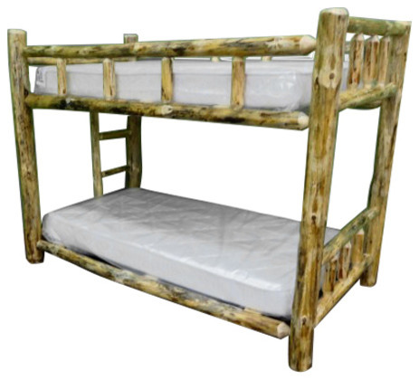 Northern Rustic Pine Log Bunk Bed Beds By Midwest Northern Rustic Pine Log Bunk Bed Twin
