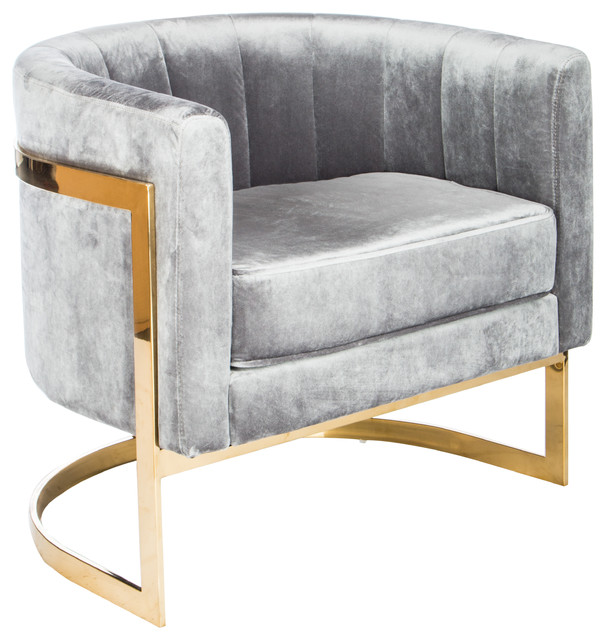 Mica Gold Lounge Chair Blue Contemporary Armchairs And Accent Mica Gold Lounge Chair Blue Gray