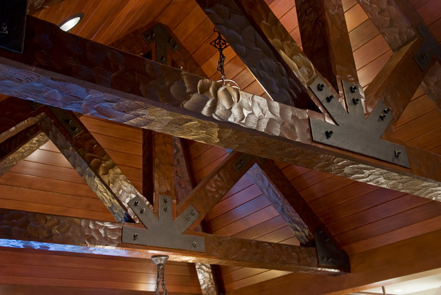 Ceiling beam work casa-de-campo-salon