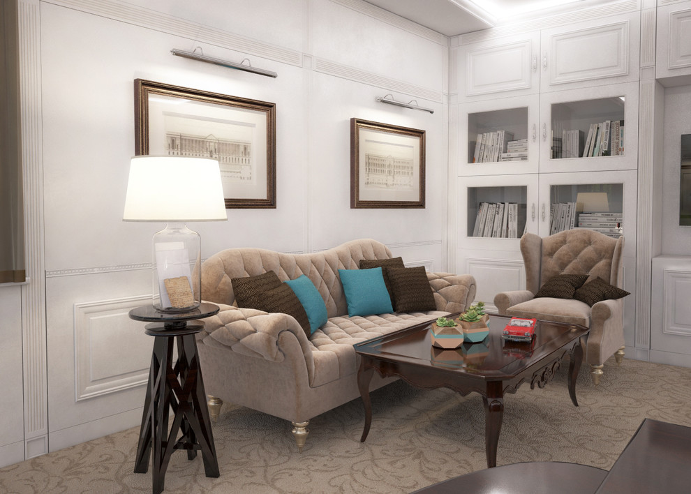 Офис для женщины руководителя в неоклассическом стиле