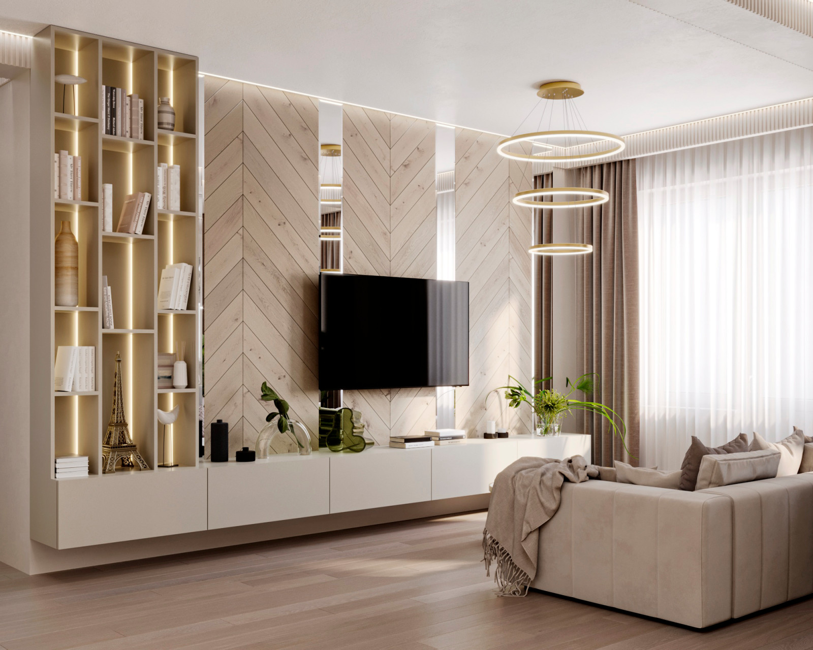 Кухня-гостиная, "неоклассическая современность" :)