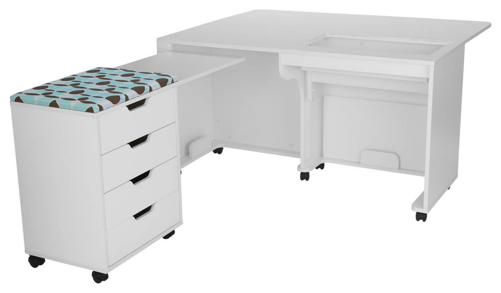 Arrow Sewing Furniture Laverne & Shirley Cabinet - White - Contemporary