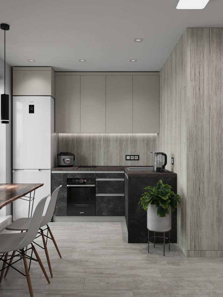 Однокомнатная квартира в холодных тонах