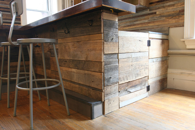 Reclaimed wood bar - Rustic - New York - by Jen Chu Design