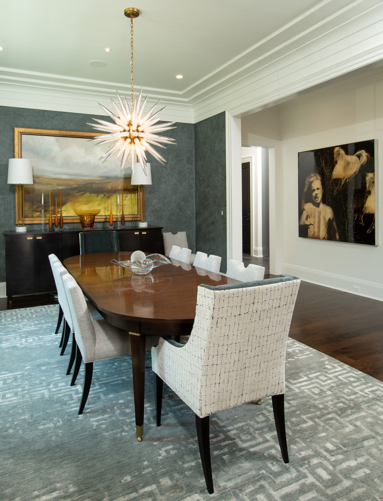 Inspiration for a transitional dining room in DC Metro.