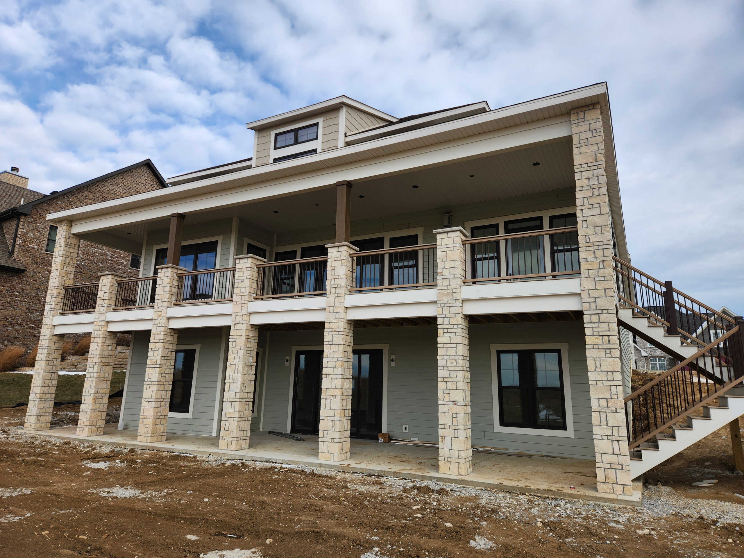 Deck overlooking golf course