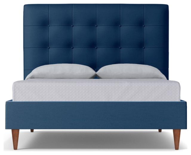 Apt2B Palmer Drive Upholstered Bed, Blueberry, California King midcentury-platform-beds