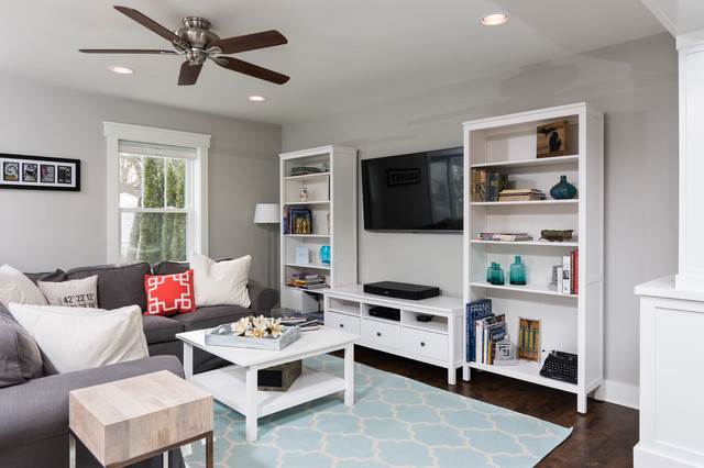 Transitional Open Concept Full Home Remodel transitional-living-room