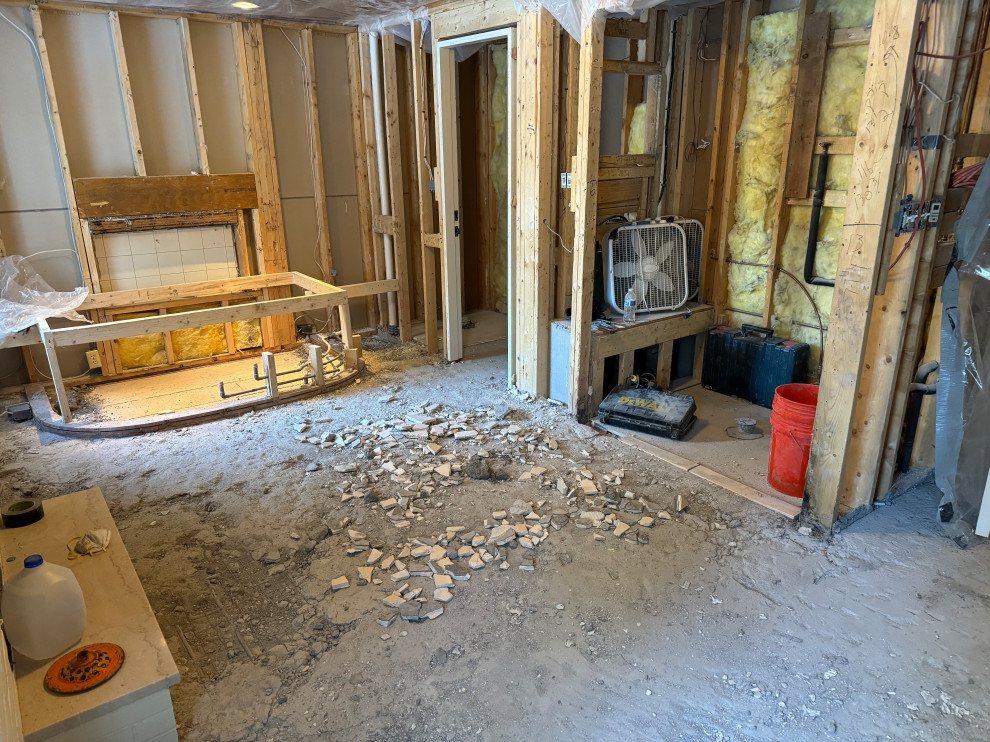 Luxury Primary Bath with Fireplace