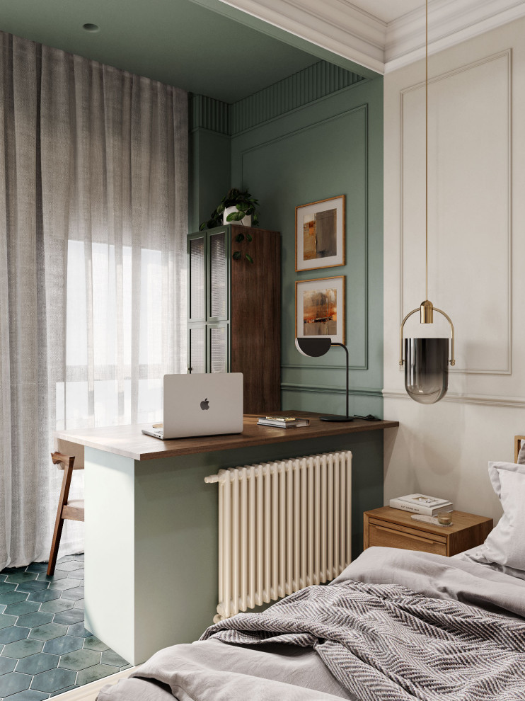 Спальня с яркими акцентами в ЖК Соло