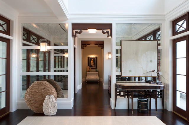 Tranquil Eclectic Residence transitional-entry