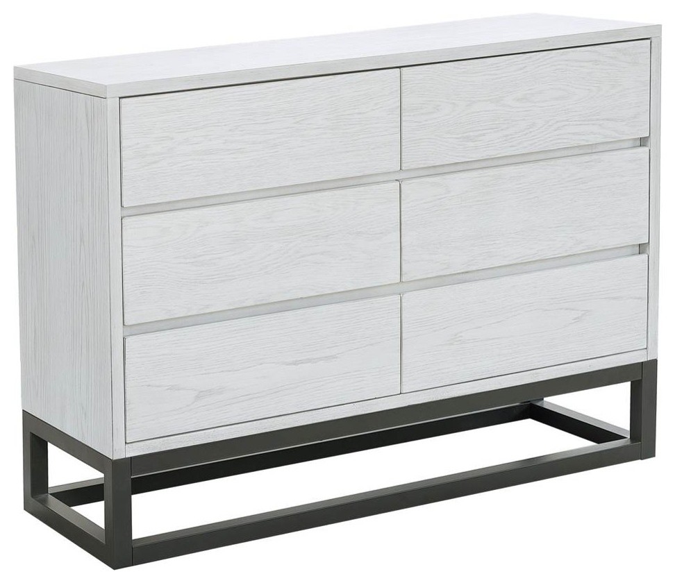 Modern Dresser in White Finish