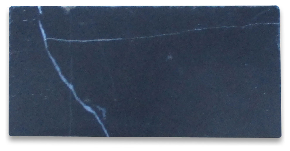 Nero Marquina Black Marble 3 X6 Subway Tile Honed Set Of 1600 Black Marble 3 X6 Subway Tile Honed