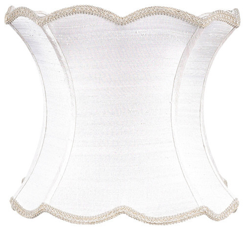 Scalloped Hourglass Shade Traditional Lamp Shades By Jubilee Scalloped Hourglass Shade White