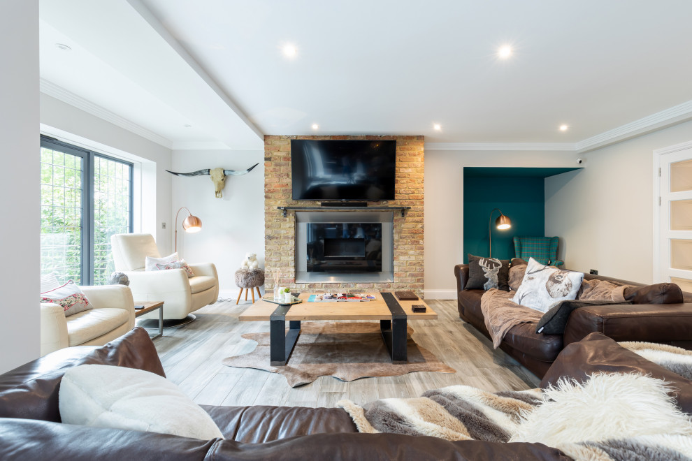 Inspiration for a medium sized contemporary living room in Surrey.