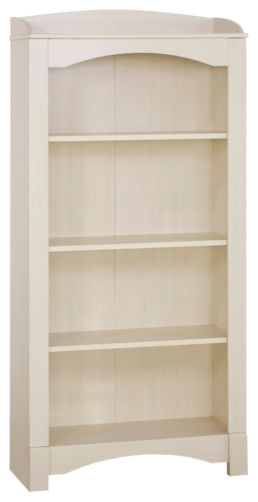 Hawksbury 4-Shelf Bookcase, Antique White