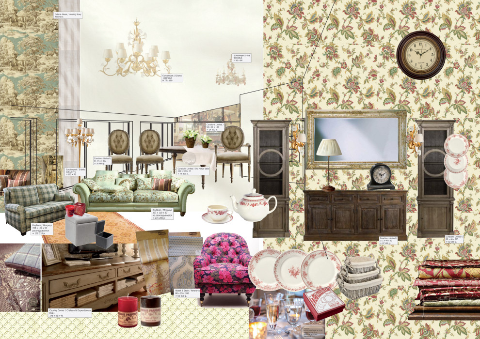 Гостиная в английском стиле