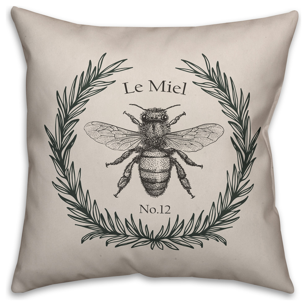 18x18 Multicolor JanMarie Designs Honey Bees Pattern Throw Pillow