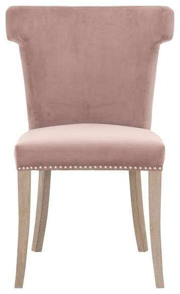 Karmen dining chair Dusty Rose Velvet set of 2