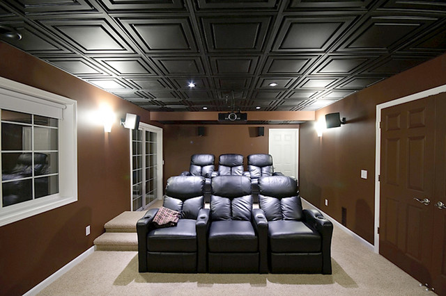 Clean Lines And Deep Tones Home Theatre San Francisco