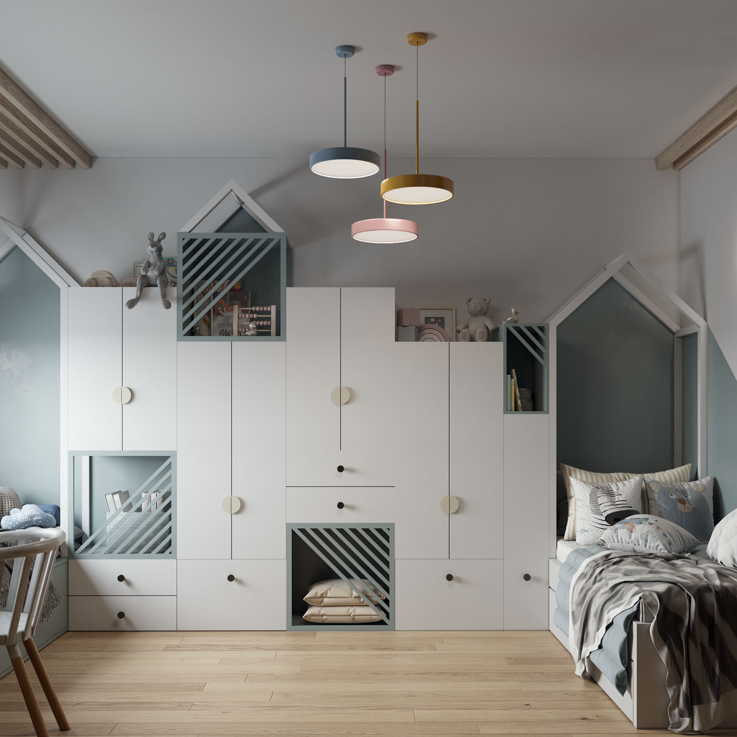 Визуализация трехкомнатной квартиры в ЖК Некрасовка